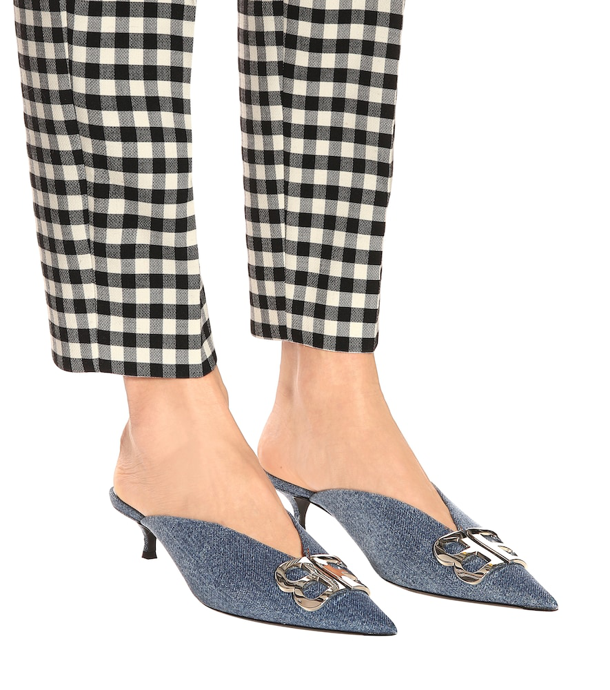 balenciaga denim mules