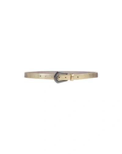 Shop Brunello Cucinelli Thin Belt In Gold