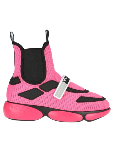 Shop Prada Cloudbust Ankle Boot In Pink Fluo