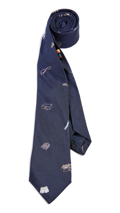Shop Paul Smith Narrow Clothes Tie In Navy