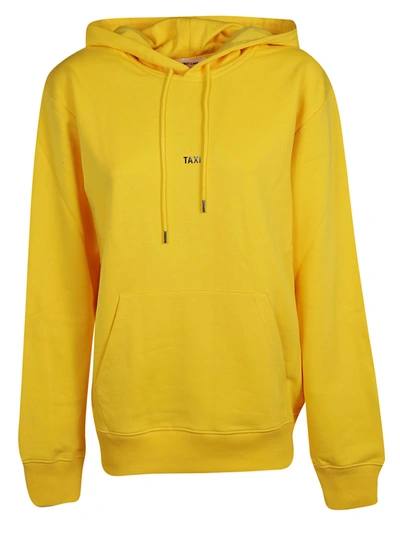 Shop Helmut Lang Taxi Logo Hoodie In Yellow