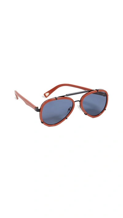 Shop Lucy Folk Frequent Flyer Sunglasses In Mud