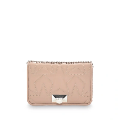 Shop Jimmy Choo Helia Clutch Ballet Pink Leather Clutch With Chain Strap
