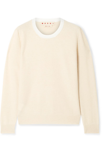 Marni two-tone cashmere sweater - Neutrals