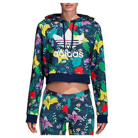 adidas cropped graphic hoodie