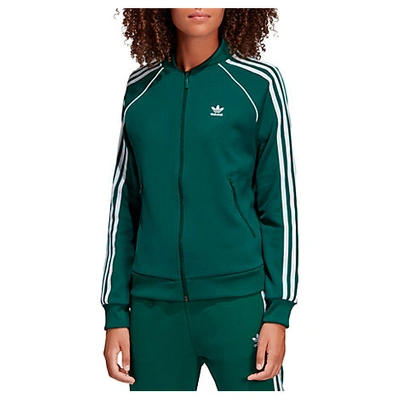 Shop Adidas Originals Women's Originals Superstar Track Jacket, Green