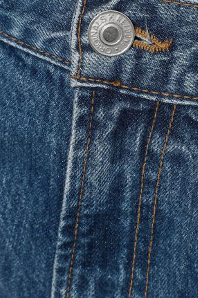 Shop Re/done Woman High-rise Slim-leg Jeans Mid Denim