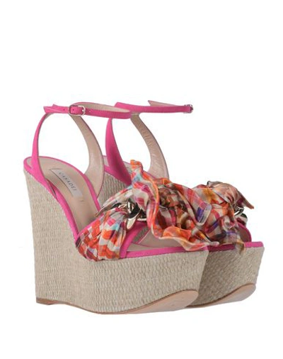 Casadei Sandals In Fuchsia