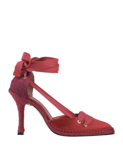 Shop Castañer By Manolo Blahnik Pump In Maroon