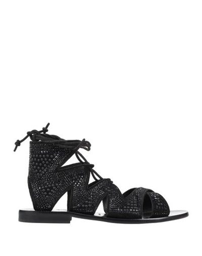 Shop Le Capresi Sandals In Black