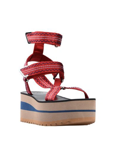 Shop Versace Sandals In Red