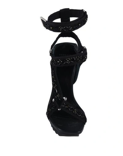 Shop Versace Sandals In Black