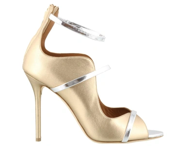 Shop Malone Souliers Mika Sandals In Gold/silver
