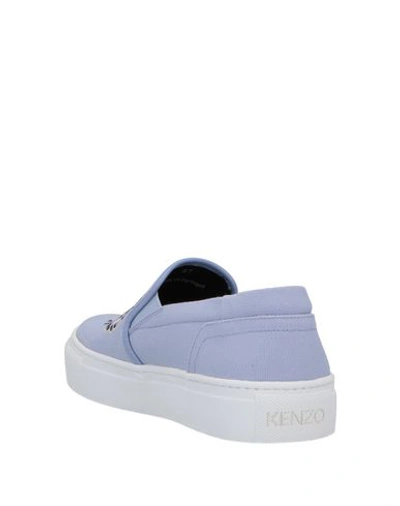Shop Kenzo Baskets Sans La Main Woman Sneakers Pastel Blue Size 6 Cotton