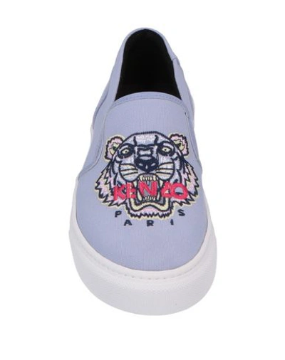 Shop Kenzo Baskets Sans La Main Woman Sneakers Pastel Blue Size 6 Cotton