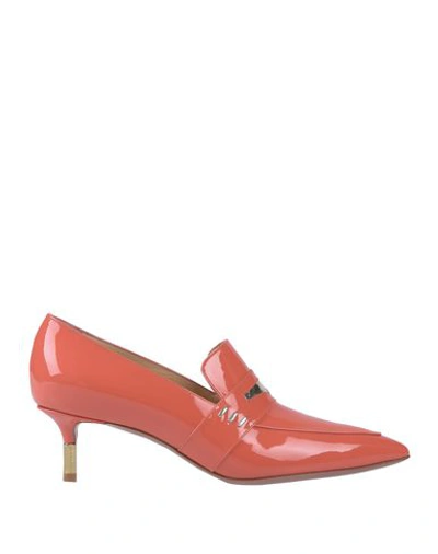 Shop A.testoni Loafers In Coral