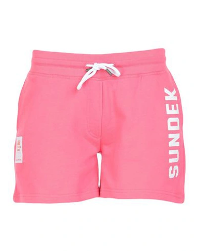 Shop Sundek Shorts & Bermuda In Fuchsia