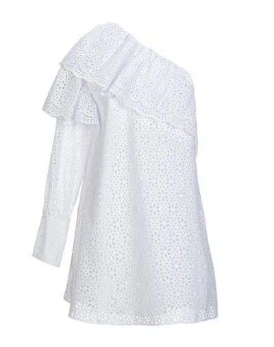 Shop Msgm Short Dress In White