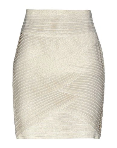 Shop Pierre Balmain Knee Length Skirt In Beige