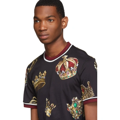 Shop Dolce & Gabbana Dolce And Gabbana Black Crown T-shirt