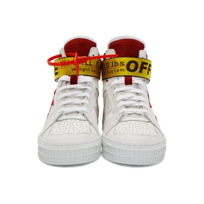 Shop Off-white White & Red Industrial High-top Sneakers