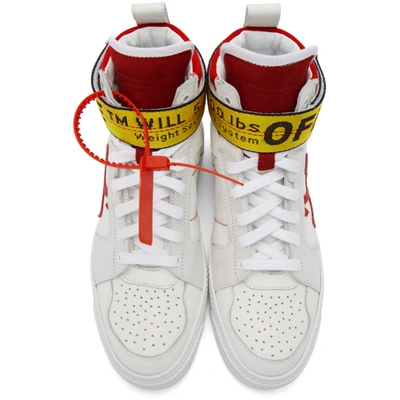 Shop Off-white White & Red Industrial High-top Sneakers