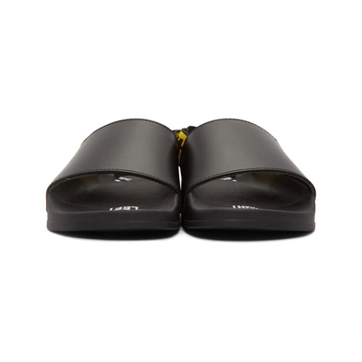 Shop Off-white Black Industrial Slides In Black/yello