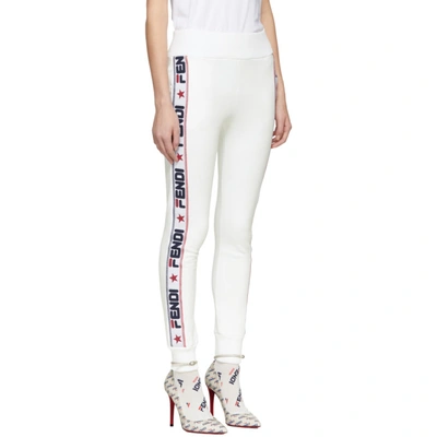 Shop Fendi White  Mania Lounge Pants In F0znm White