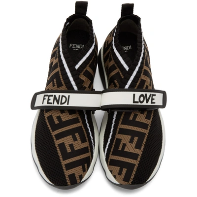 Shop Fendi Black Forever  Rockoko Sneakers