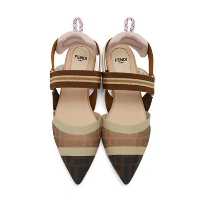 Shop Fendi Multicolor 'forever ' Colibrì Ballerina Flats