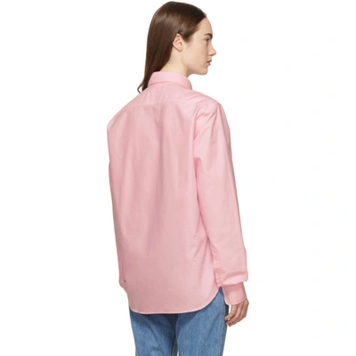Shop Acne Studios Pink Ohio Patch Shirt