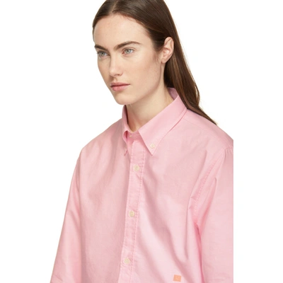 Shop Acne Studios Pink Ohio Patch Shirt