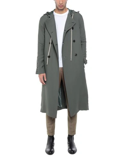 Shop Rick Owens Full-length Jacket In Military Green