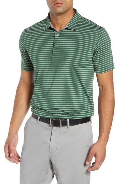 Shop Bobby Jones Control Stripe Jersey Polo In Green