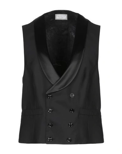 Shop Brunello Cucinelli Vests In Black