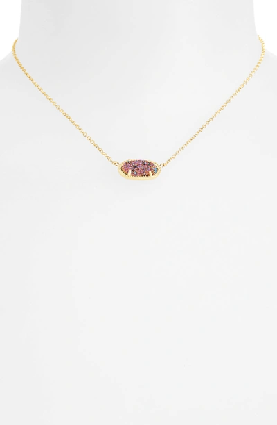 Shop Kendra Scott Elisa Filigree Pendant Necklace In Multi Drusy/ Gold
