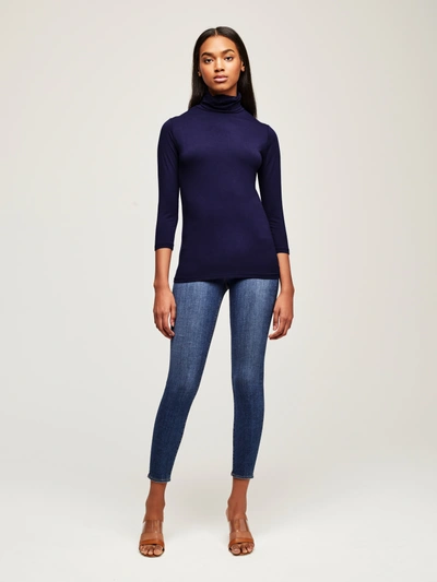 Shop L Agence Aja Top In Navy