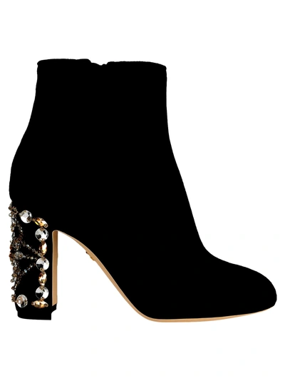 Shop Dolce & Gabbana Boot Cristal Heel In Black