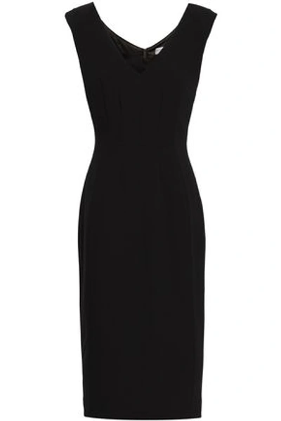 Shop Amanda Wakeley Woman Stretch-crepe Dress Black