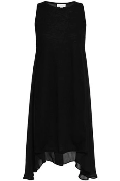 Shop Amanda Wakeley Helene Cashmere-crepe Top In Black