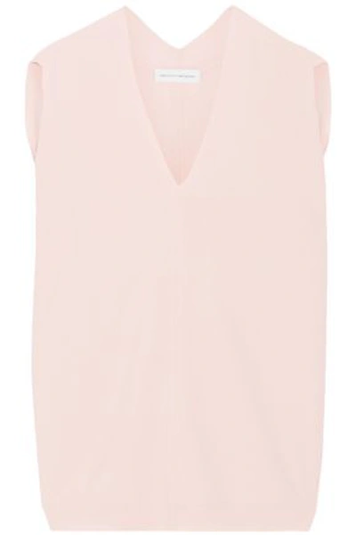 Shop Narciso Rodriguez Woman Wool And Cashmere-blend Gilet Blush