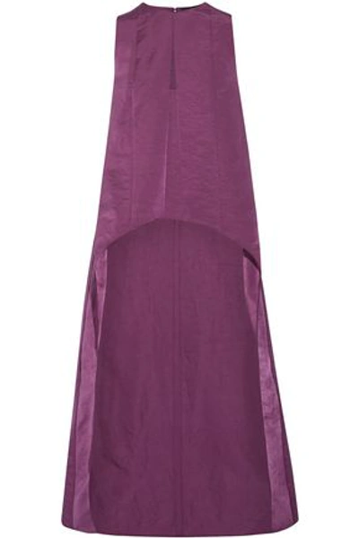 Shop Narciso Rodriguez Woman Cutout Silk-taffeta Tunic Violet