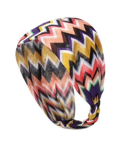 Shop Missoni Knitted Headband In Multicoloured