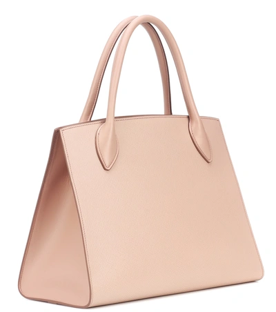 Shop Prada Monochrome Leather Shoulder Bag In Pink
