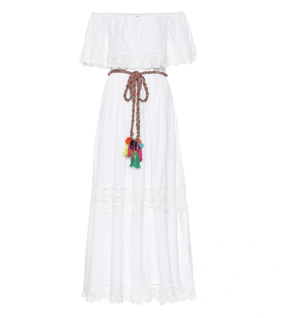 Shop Anna Kosturova Janessa Off-the-shoulder Dress In White