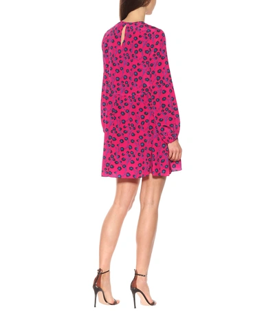 Shop Diane Von Furstenberg Printed Silk Minidress In Pink