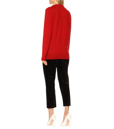 Shop Dolce & Gabbana Embellished Cashmere Sweater In Red