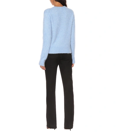 Shop Helmut Lang Wool And Alpaca-blend Sweater In Blue