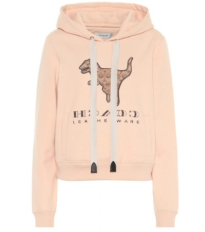 Shop Coach Rexy Cotton Hoodie In Pink