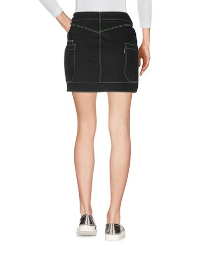 Shop Courrèges Denim Skirt In Black